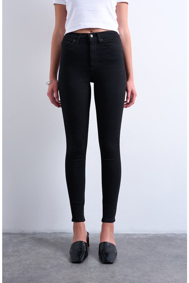 Jamie High Waist Skinny Jeans, Main, color, BLACK