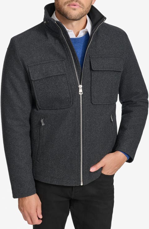 Four Pocket Wool Blend Jacket