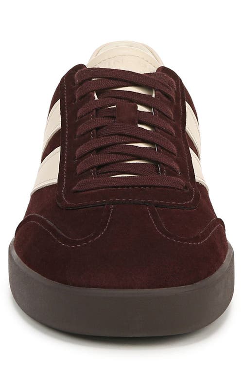 Vince Men's Oasis Mixed Leather Low-top Sneakers In Bordeaux/moonlight