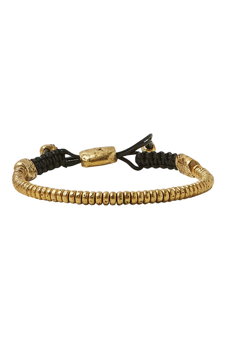 Men's Skull Slider Bracelet, Main, color, BRASS