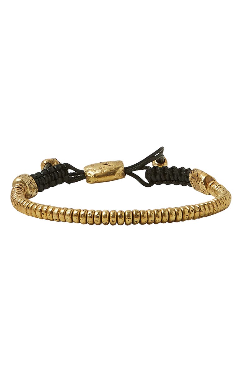John Varvatos Men's Skull Slider Bracelet, Main, color, Brass