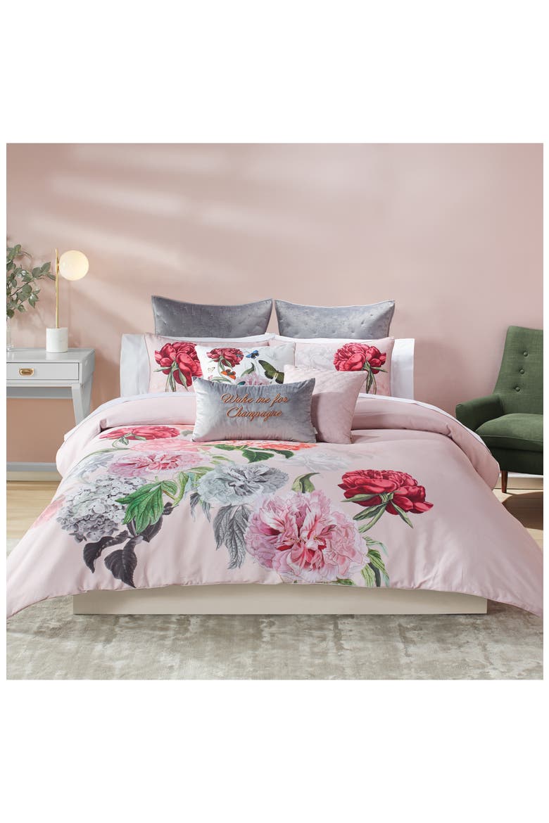 Palace Gardens Comforter & Sham Set, Main, color, PINK