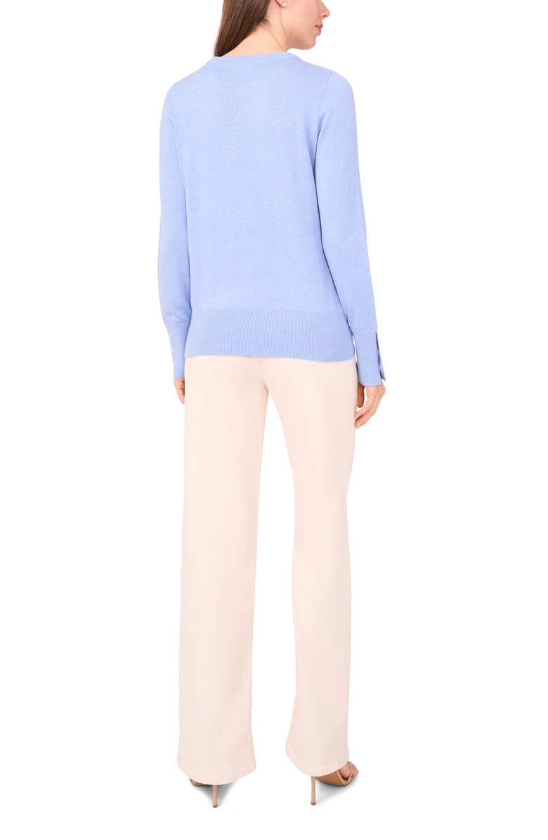Halogen<sup>®</sup> Button Cuff Crewneck Sweater, Alternate, color, Forever Blue