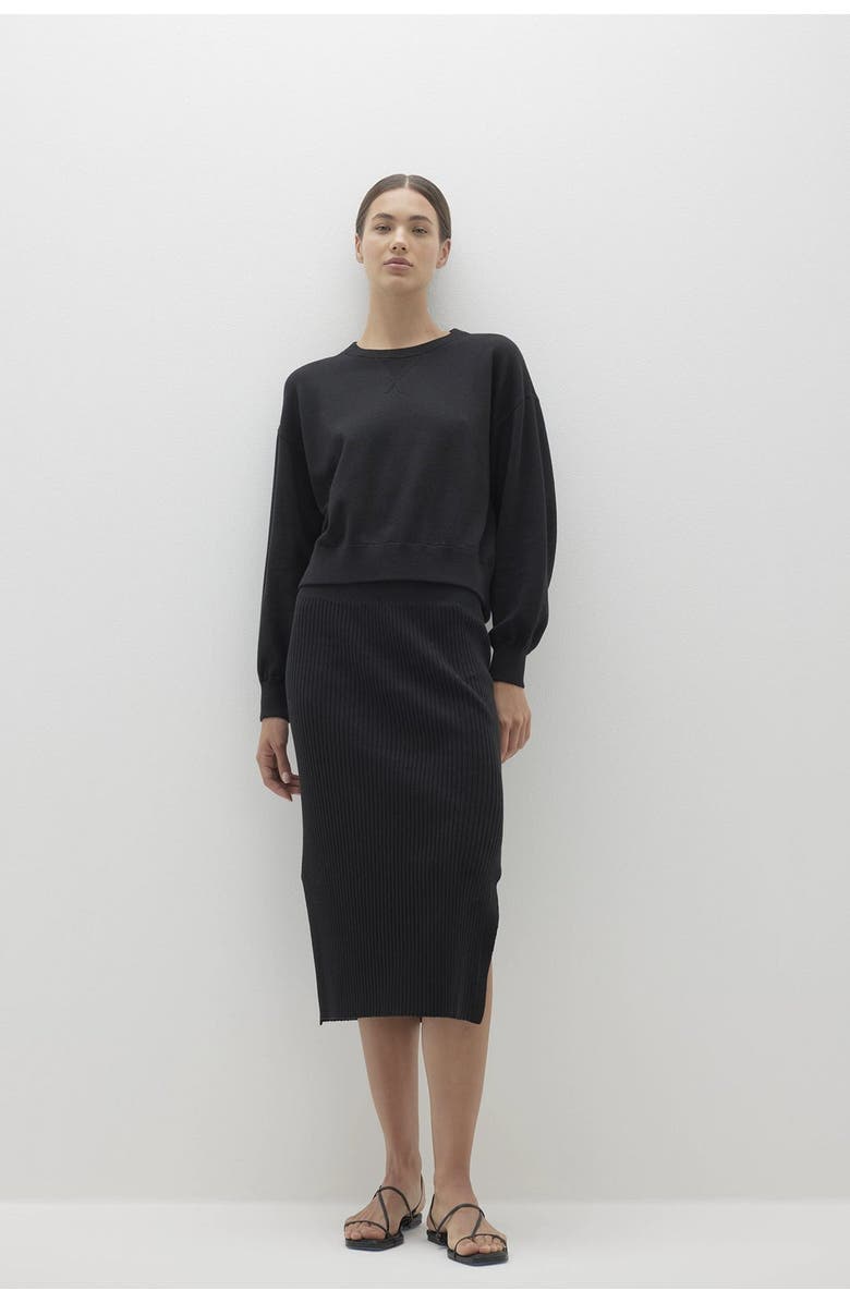 NAKED CASHMERE Maude Crewneck Sweater, Main, color, Black