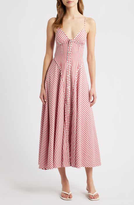 Arabella Stripe Midi Dress