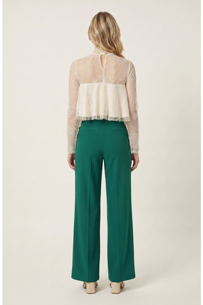 Lace Overlay Crop Top, Alternate, color, Beige