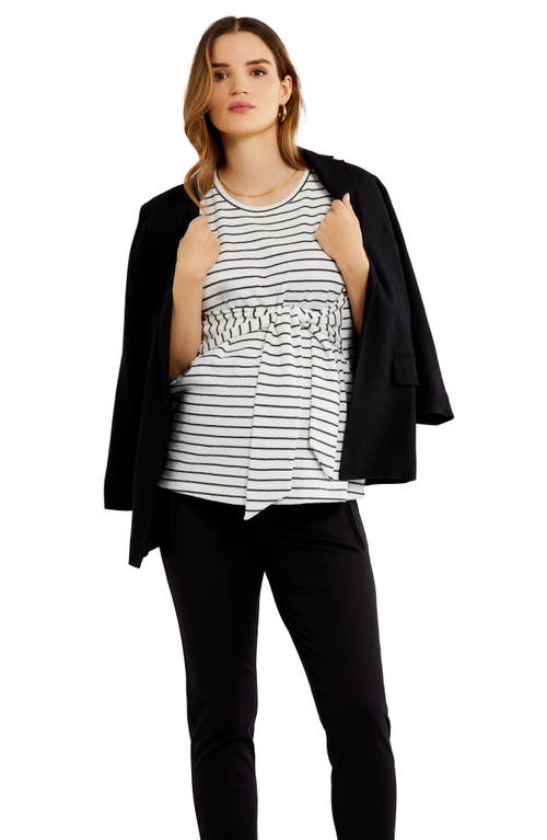 A Pea In The Pod Tie Front Maternity Top In White