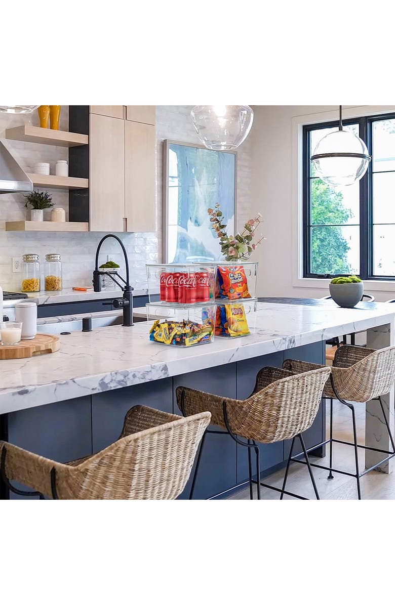 SORBUS 2-Pack Medium Toy Organizer Clear Plastic Storage Bins, Alternate, color, Clear