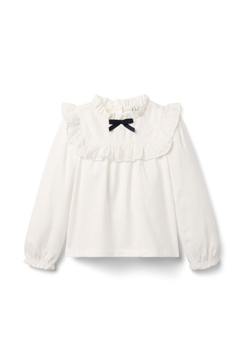 Ruffle Trim Top, Main, color, Beige