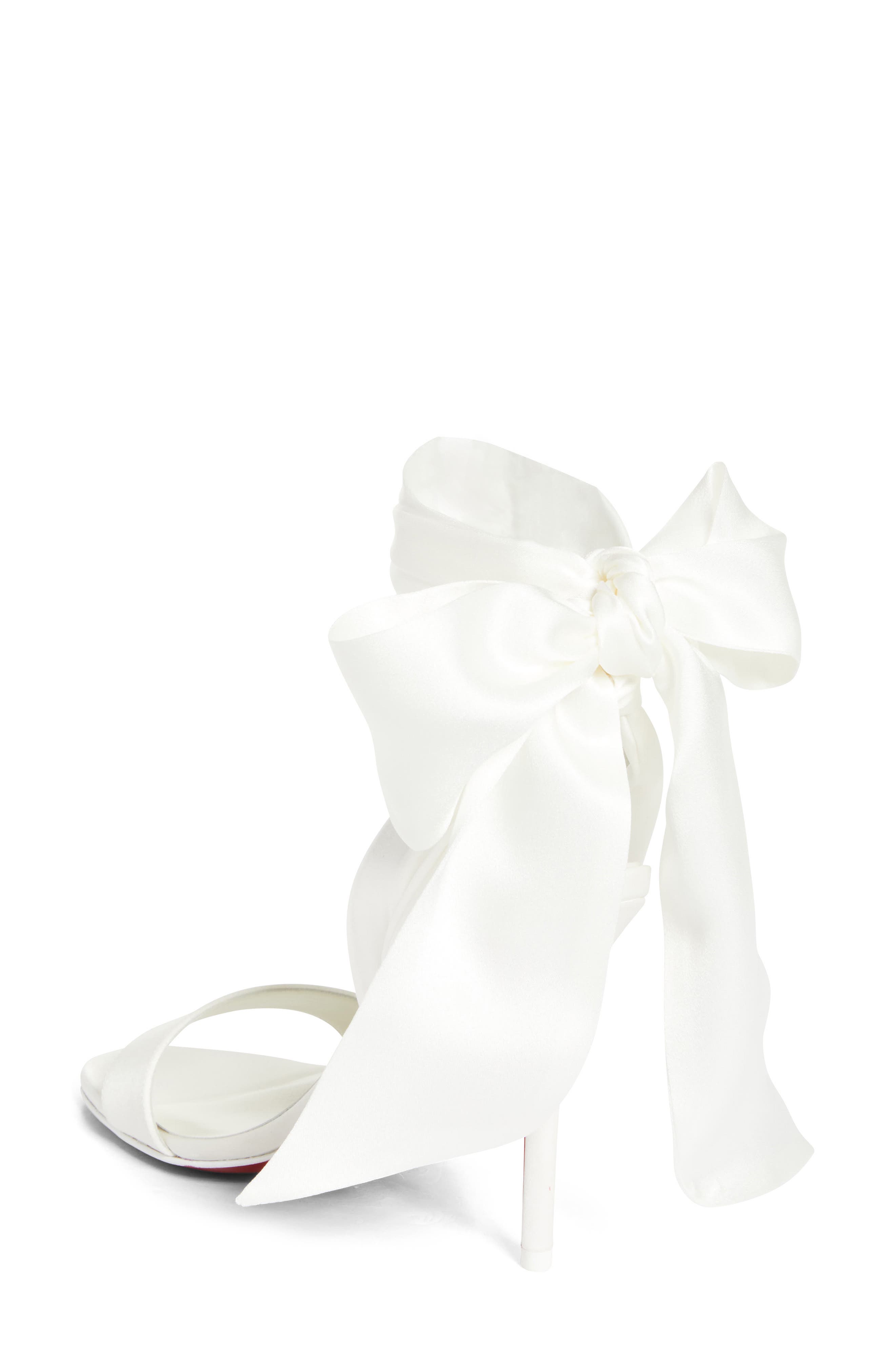 Christian Louboutin Miss Z Desert Sandal, Alternate, color, Ivory/ Snow