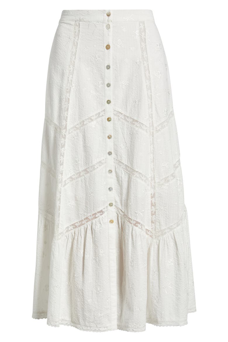 Ritson Cotton Skirt, Alternate, color, WHITE