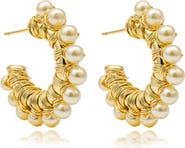 MacRae & Co. x SHARINA Wrapped Pearl Hoop Earrings
