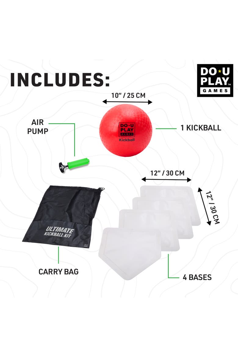 Ultimate Kickball Kit, Outdoor Game Set, 10 Inch Ball, Family Game, Alternate, color, Multicolored