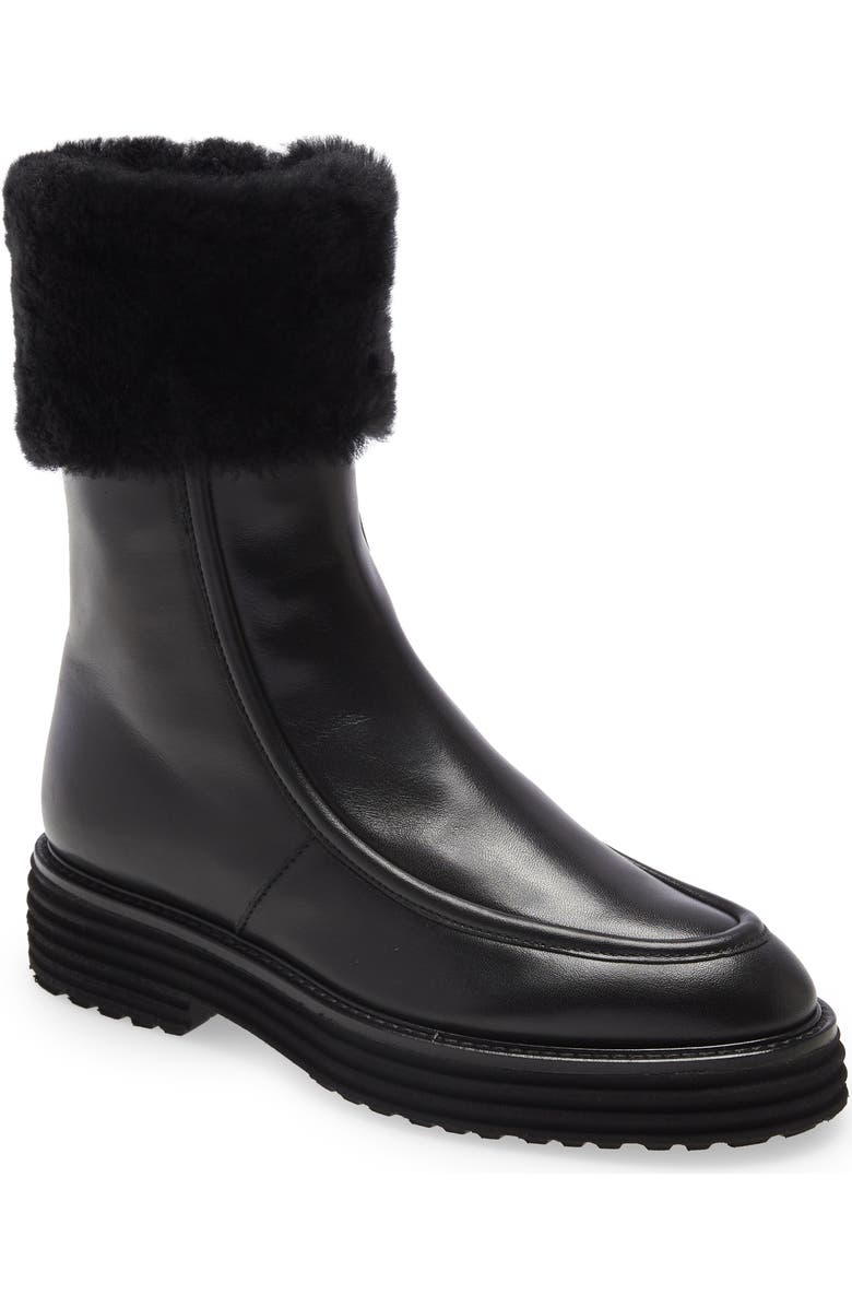 Pas de Rouge Ada Genuine Shearling Cuff Boot, Main, color,