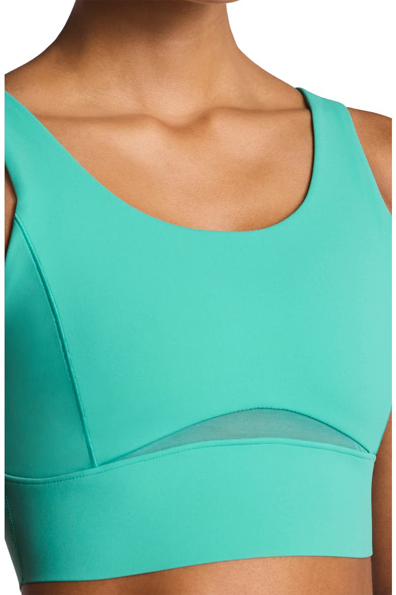 Meshery Longline Sports Bra, Alternate, color, TIDEPOOL