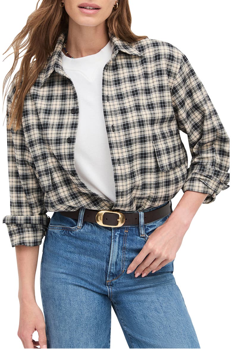The Manor Cotton Button-Up Shirt, Main, color, COOPER PLAID