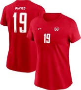 Nike Women's Nike Alphonso Davies Red Canada Soccer Home Name & Number T-Shirt