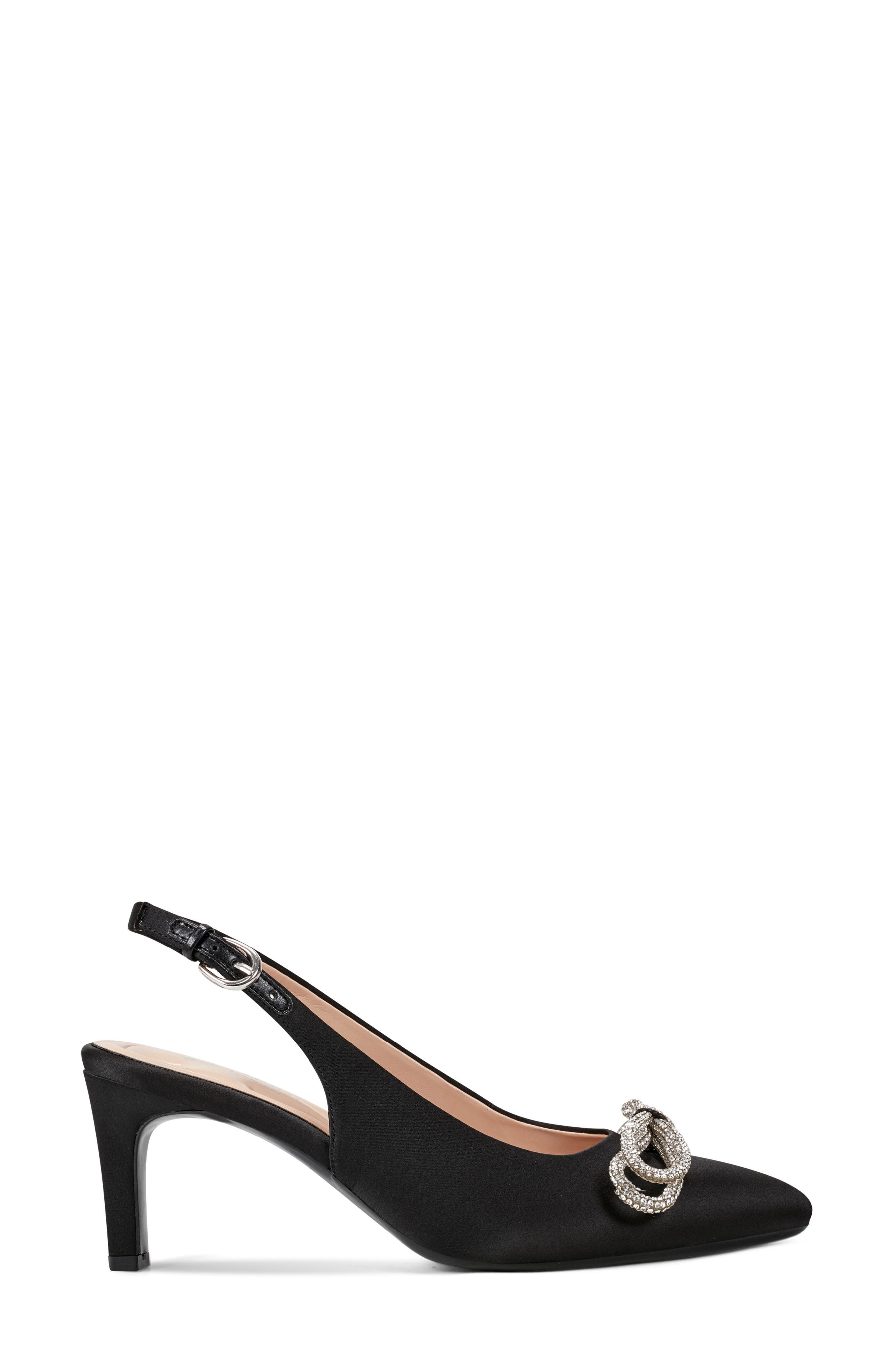 Easy Spirit Roxanne Slingback Pointed Toe Pump, Alternate, color, Black