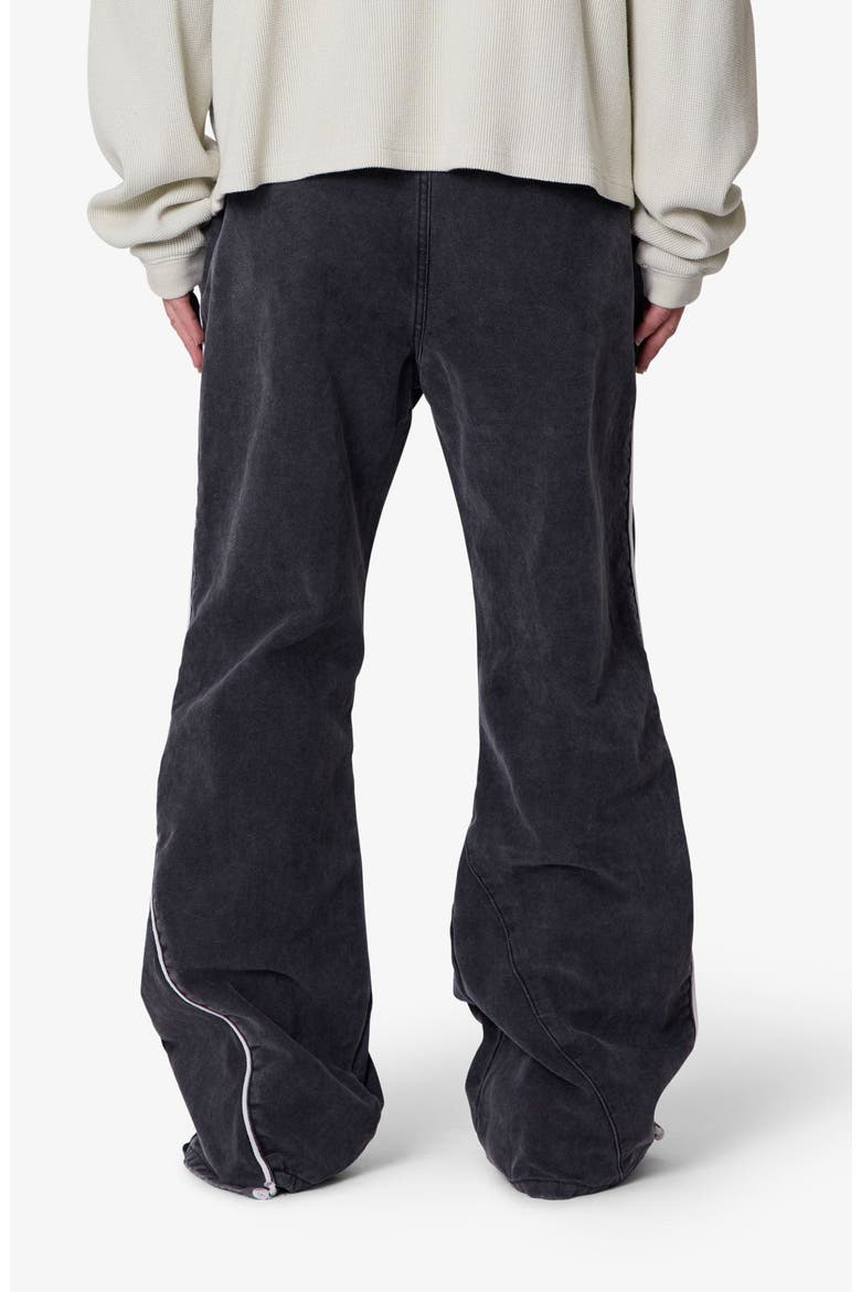 Piped Kick Flare Leg Pants, Alternate, color, WASHED BLACK