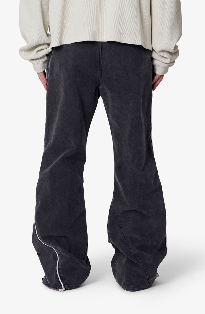 mnml Piped Kick Flare Leg Pants, Alternate, color, Washed Black