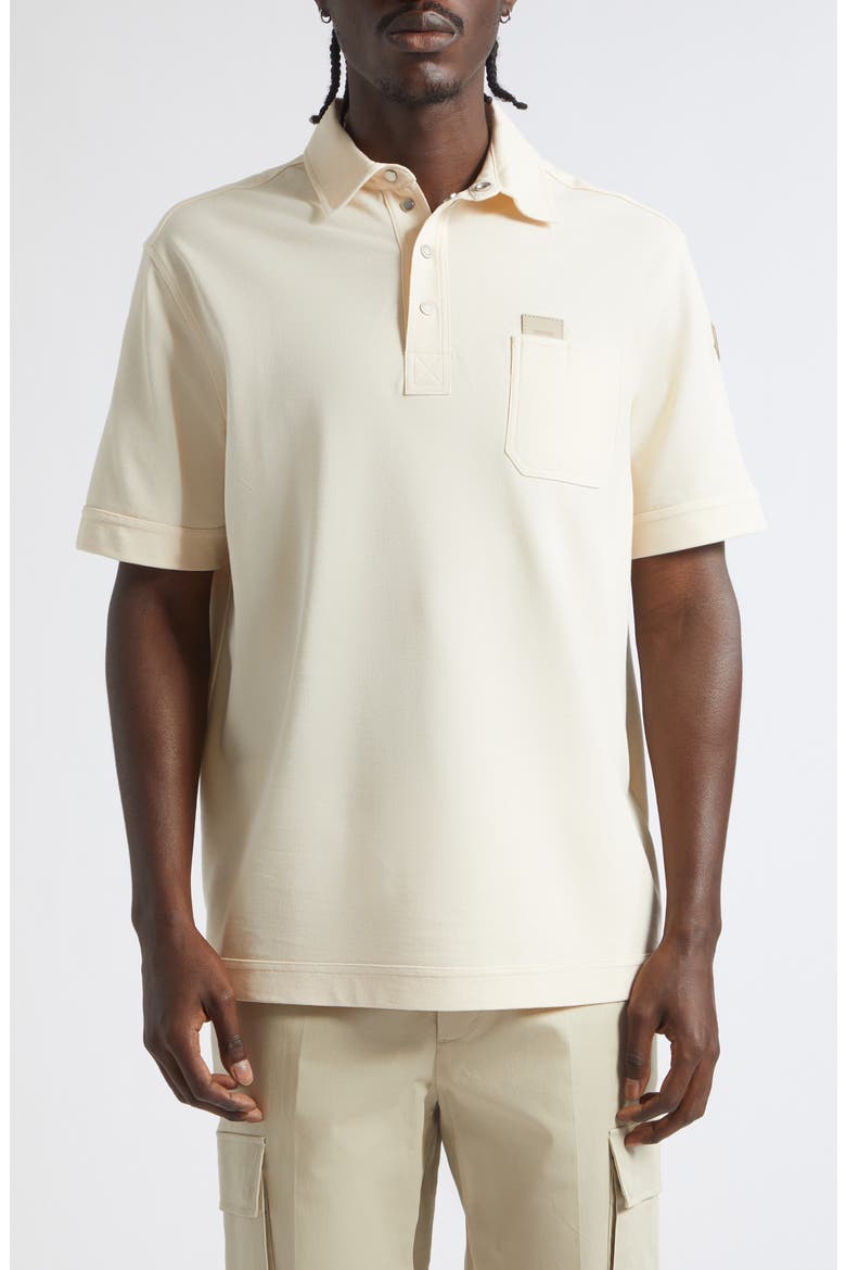 Cotton Piqué Polo, Main, color, IVORY