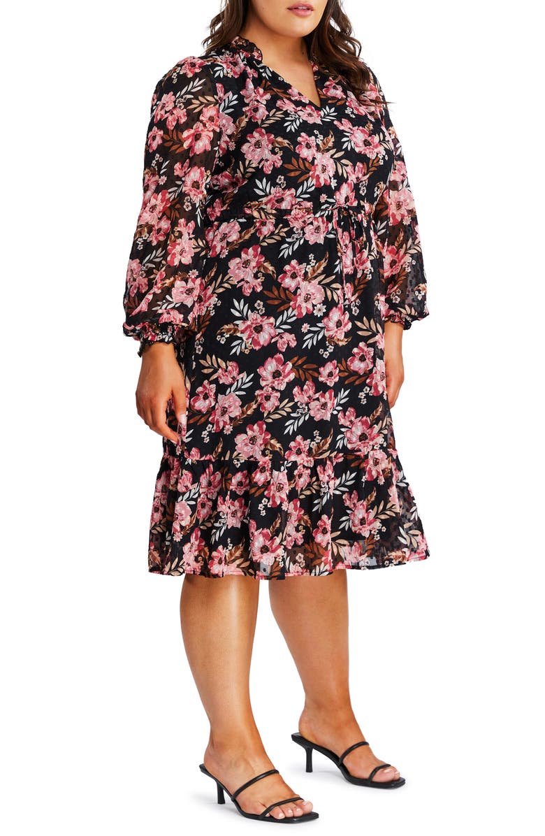 Estelle Woodland Floral Long Sleeve Dress, Alternate, color, 