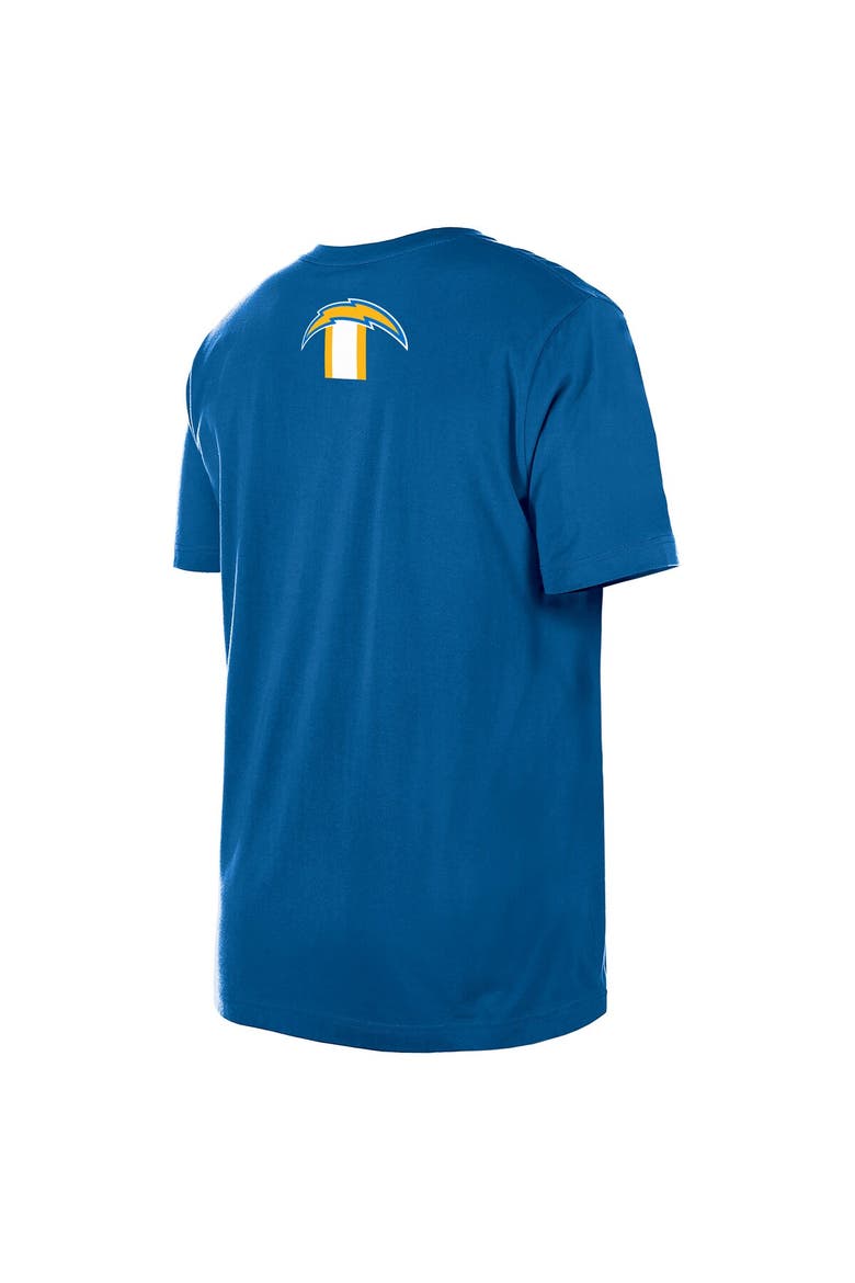 Men's New Era  Blue Los Angeles Chargers 3rd Down High Density Print T-Shirt, Alternate, color, Blue