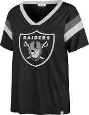 '47 Women's '47 Black Las Vegas Raiders Phoenix V-Neck T-Shirt