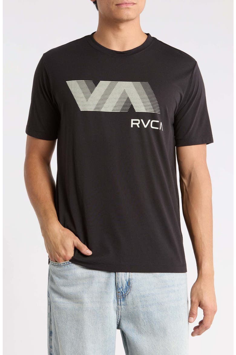 VA Blur Graphic T-Shirt, Main, color, BLACK