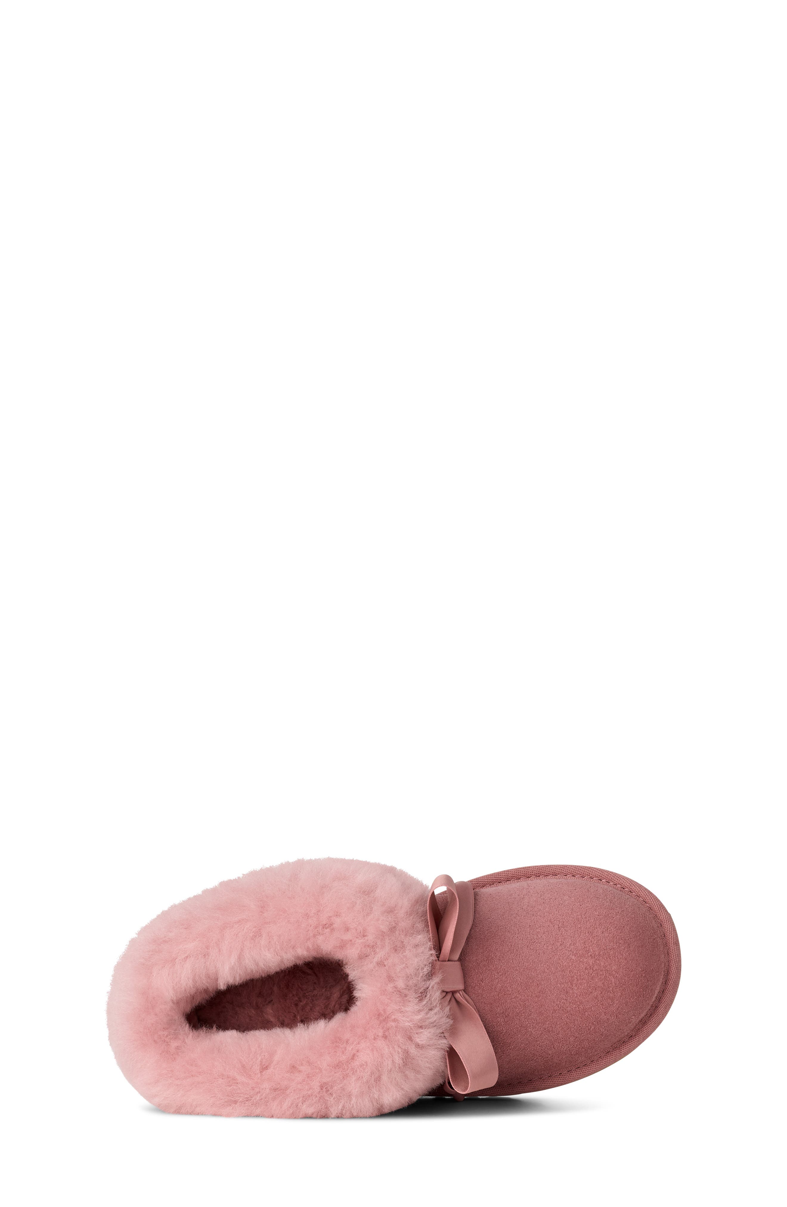 UGG<sup>®</sup> Kids' Bailey Genuine Shearling Collar Slipper, Alternate, color, Pink Dawn