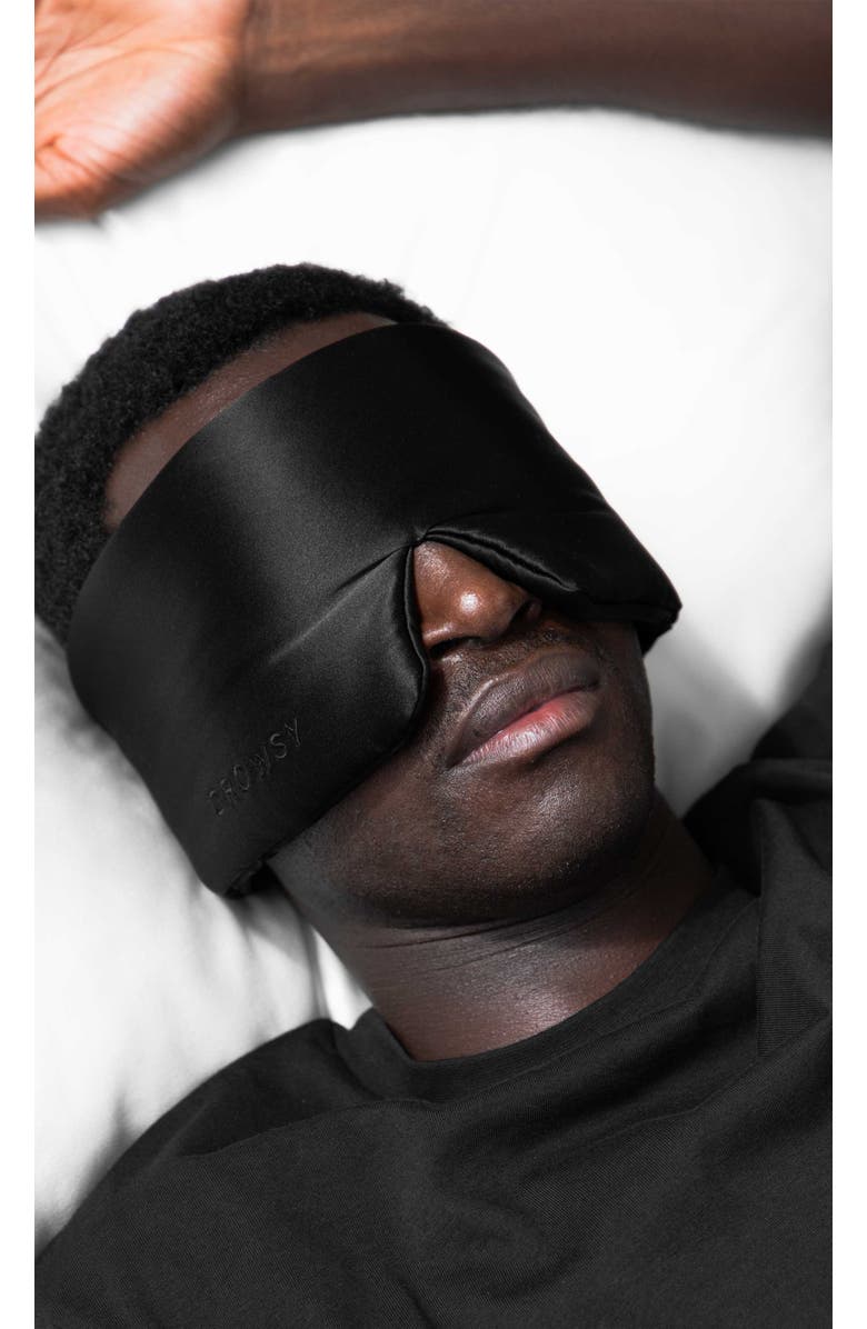 Drowsy Sleep Co. Silk Sleep Mask, Alternate, color, Black Jade