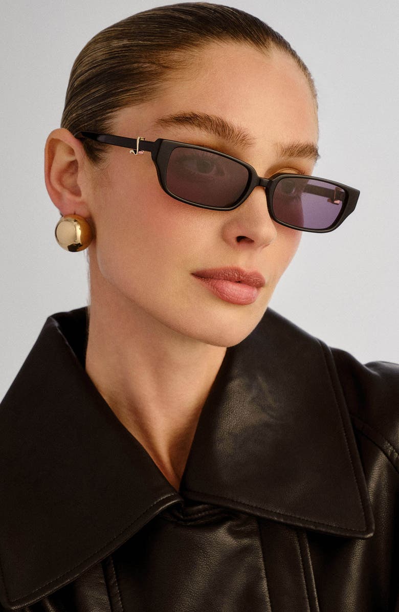 LUV LOU The Phoebe 55mm Rectangular Sunglasses, Alternate, color, 