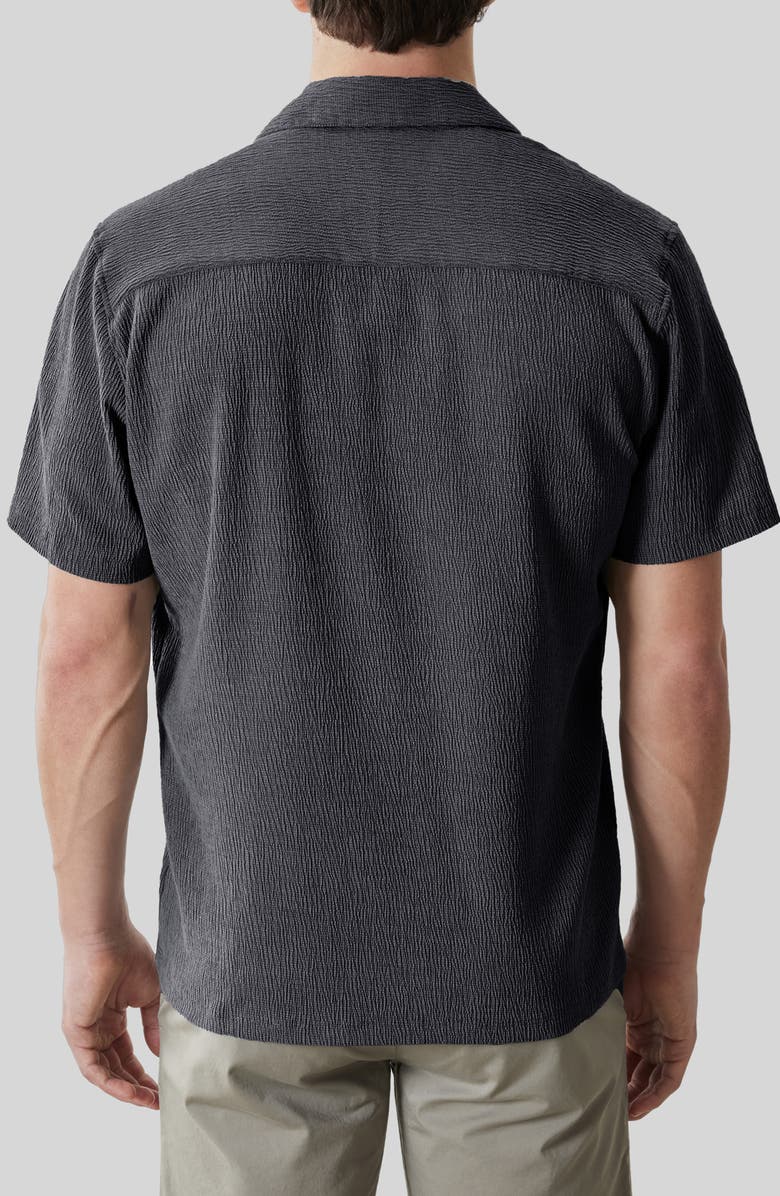 Robert Barakett Kaezor Crepe Camp Shirt, Alternate, color, Charcoal