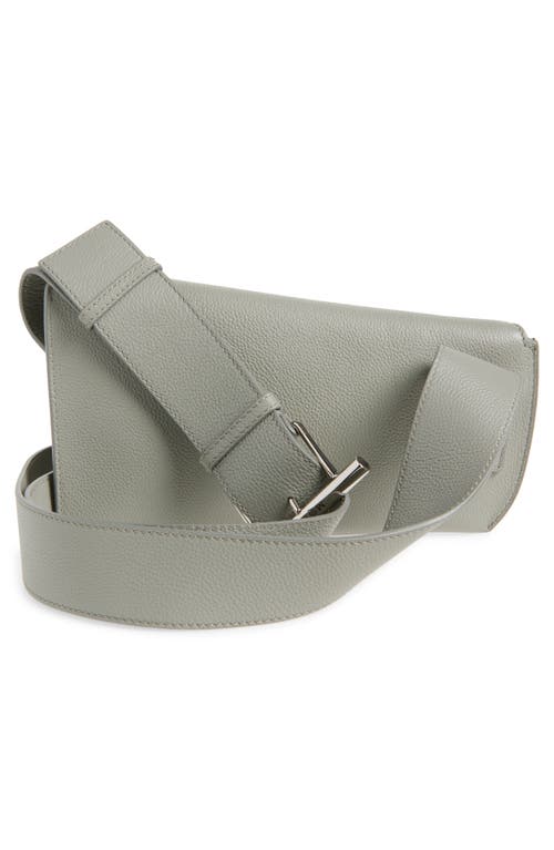 Alexander Mcqueen Mcqueen T-bar Sling Leather Crossbody Bag In Cool Grey/silver