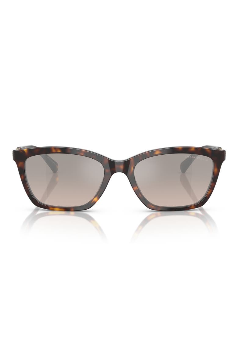 56mm Gradient Cat Eye Sunglasses, Main, color, HAVANA / BROWN / GREY MIRROR