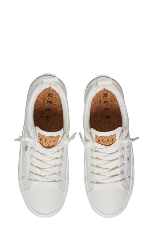 Reef Lay Day Dawn Sneaker In White Leather
