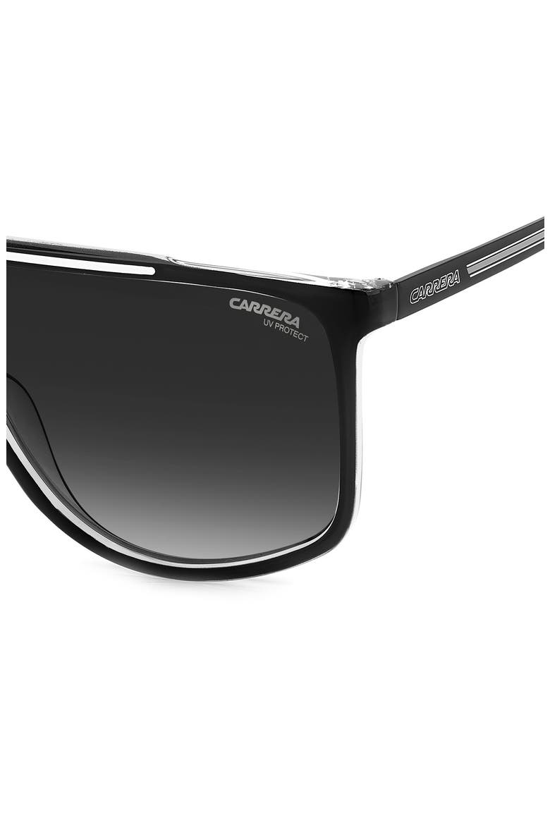 61mm Gradient Flat Top Sunglasses, Alternate, color, BLACK WHITE/ GREY SHADED