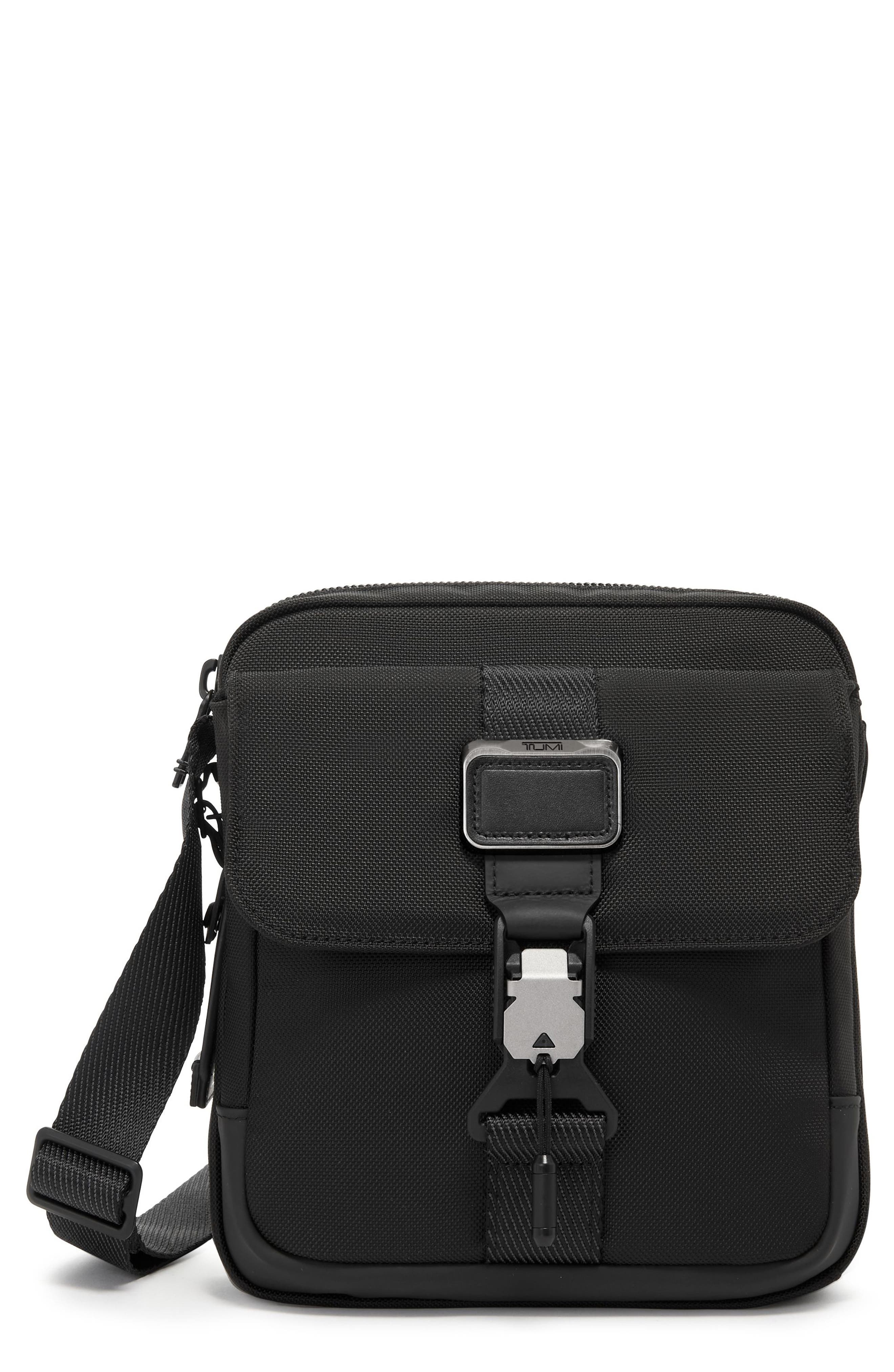 TUMI Junior Crossbody Bag, Main, color, Black