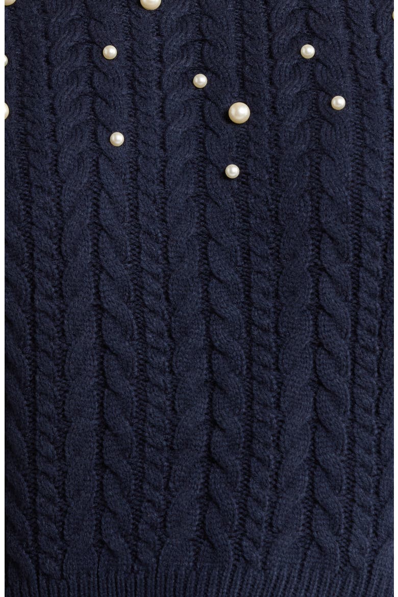 Toxey Cable Stitch Sweater, Alternate, color, NAVY