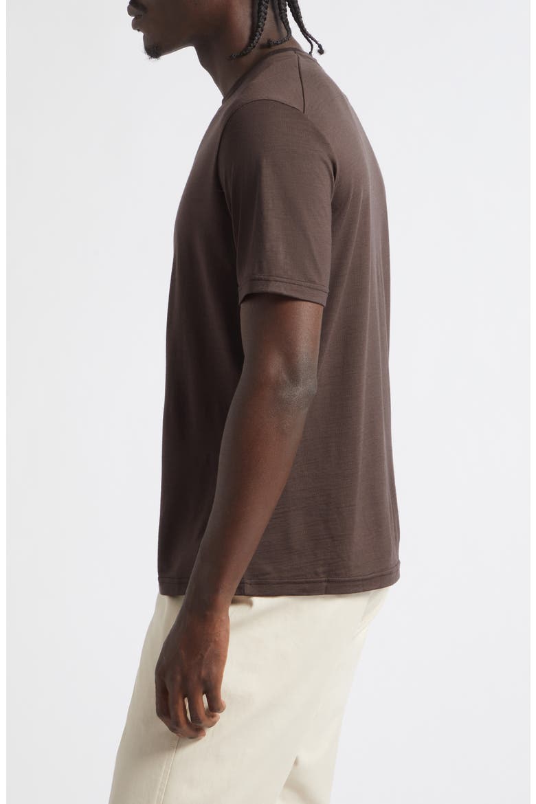 Solid Wool Jersey Crewneck T-Shirt, Alternate, color, 8800 CHOCOLATE BROWN