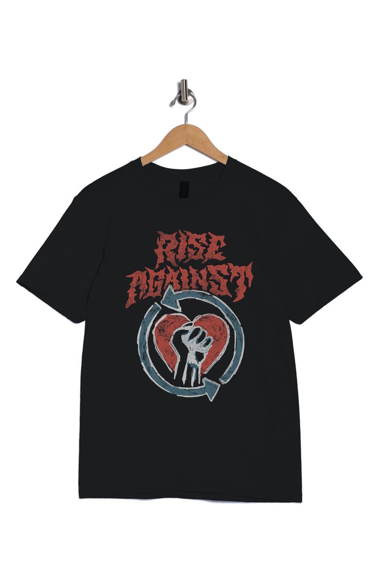 Monster Digital Rise Against Chalk Logo Graphic T-Shirt, Alternate, color, Black