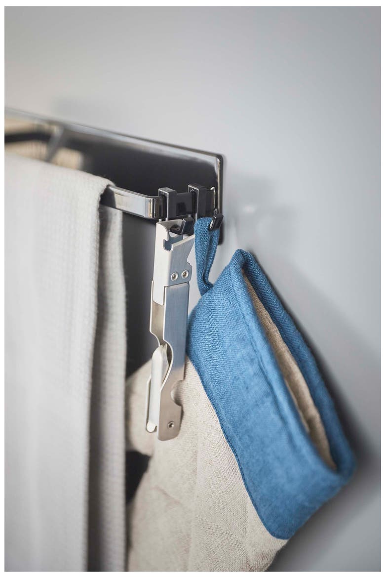 Magnetic Kitchen Towel Hanger, Alternate, color, BLACK