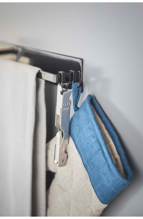 Yamazaki Magnetic Kitchen Towel Hanger In Black