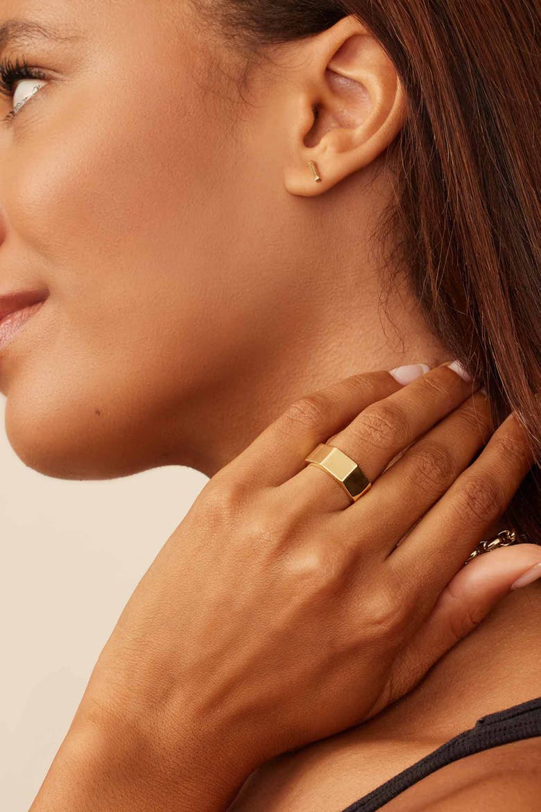 14K Gold Bold Bolt Ring, Alternate, color, Yellow Gold