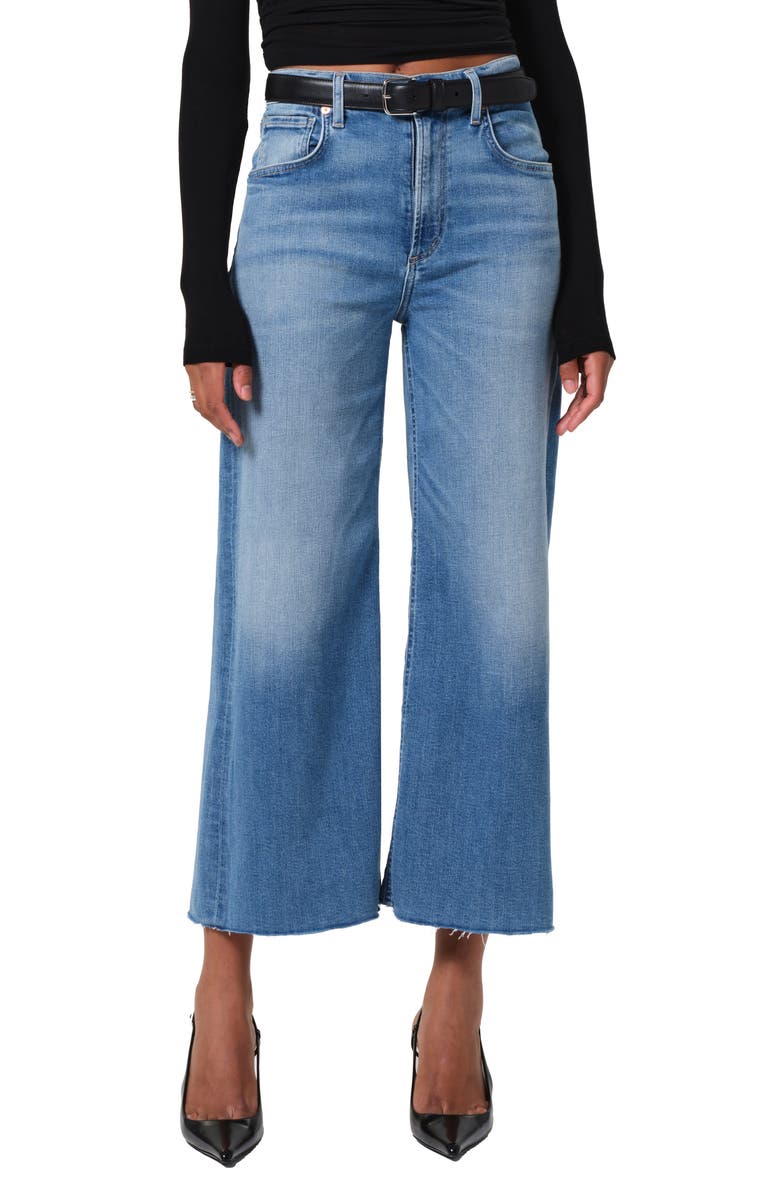 Citizens of Humanity Lyra Raw Hem High Waist Ankle Wide Leg Jeans, Main, color, Bhodi (Md Indigo)