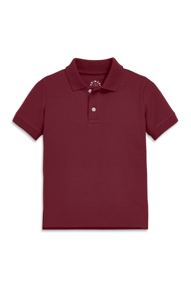 Kids Short Sleeve Pique Polo, Alternate, color, Plum