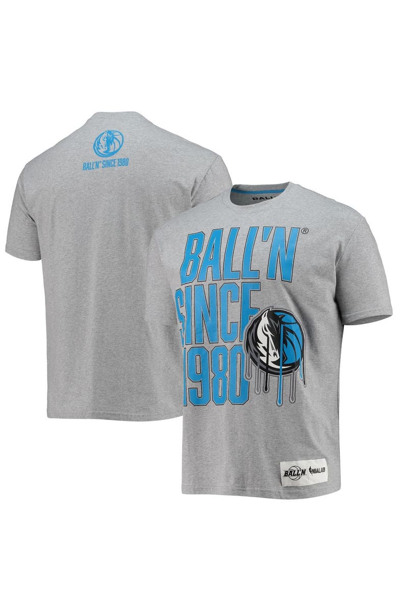 BALL'N Men's BALL'N Heathered Gray Dallas Mavericks Since 1980 T-Shirt, Alternate, color, Heather Gray
