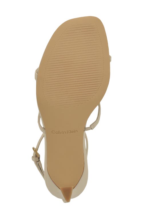 Calvin Klein Pelara Ankle Strap Sandal In White