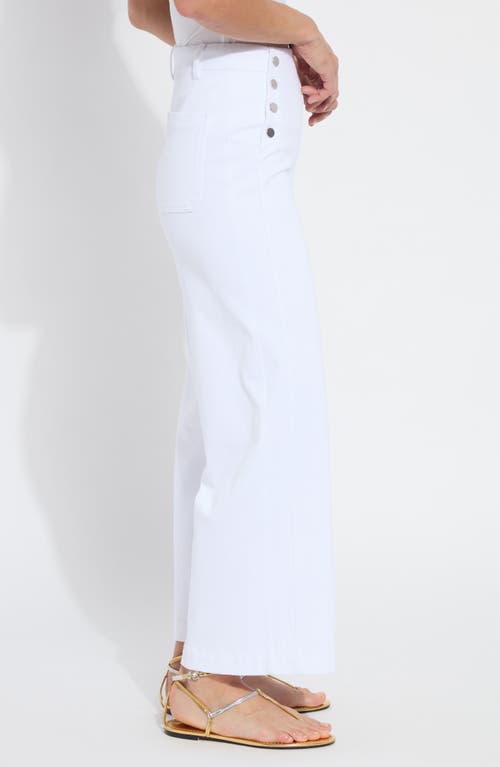 Lyssé Mallory Sailor High Waist Wide Leg Jeans In White In White