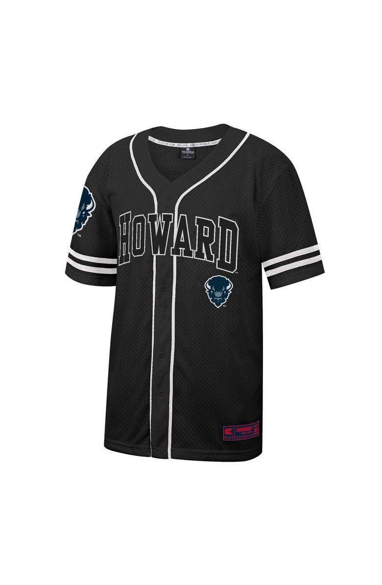 COLOSSEUM Men's Colosseum Black Howard Bison Free Spirited Mesh Button-Up Baseball Jersey, Alternate, color, 